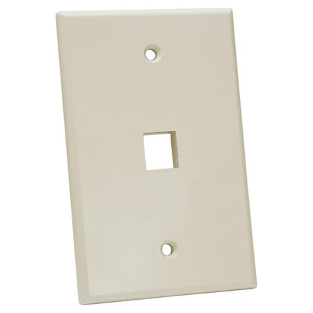 Quest Technology International Oversized Keystone Wall Plate, Single-Gang - 1 Port, Almond NFP-5019